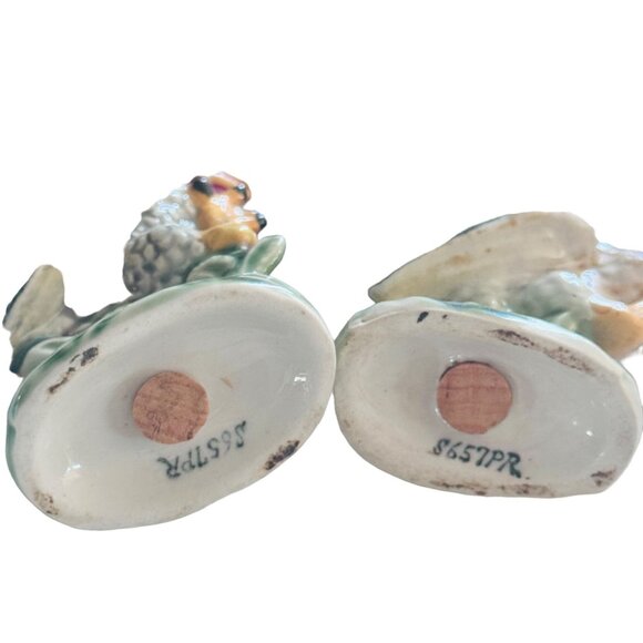 Vintage NAPCO Ceramic Rooster Salt and Pepper Shakers w/ Corks Japan S657PR - Picture 3 of 4